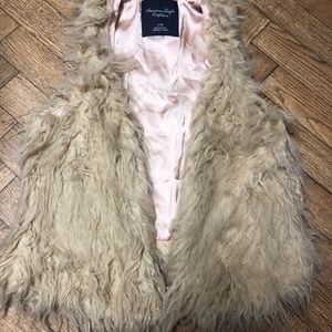 American Eagle fur vest